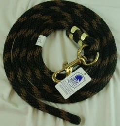 Nylon Lead Rope - 2 Color -Equestrian Supply Store 114408 008 nylon lead rope black brown 65613 11016.1537223146