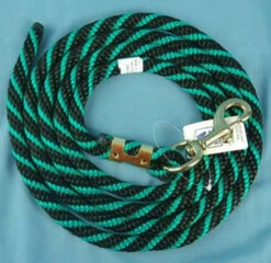 Nylon Lead Rope - 2 Color -Equestrian Supply Store 114408 009 nylon lead rope black green 98972 12158.1537223144