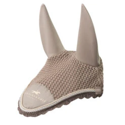 Schockemohle Dynamite Fly Bonnet -Equestrian Supply Store 1740 00034 dynamiteflyveil logo stonetaupe 91639 19265.1527290284