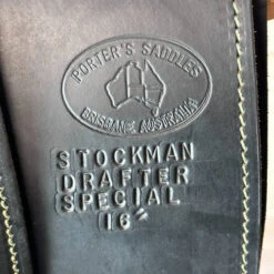 Used Porter's Stockman Drafter Australian Saddle 16/W -Equestrian Supply Store 328 Stamp 95555.1686182202