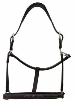 HDR Stress-Free Shaped Crown Halter -Equestrian Supply Store 5218 havana front 97155 75826.1527298212