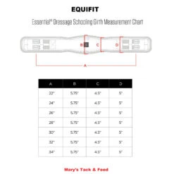 EquiFit Essential SmartFabric Dressage Girth -Equestrian Supply Store Essential Dressage Schooling Girth Size Chart equifit 13819.1625683324