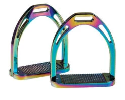 Korsteel Aluminum Stirrups -Equestrian Supply Store aluminum stirrups rainbow weatherbeeta 31870.1587766690
