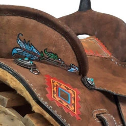 Alamo Saddlery Aztec Arrow Barrel Saddle -Equestrian Supply Store aztec arrow barrel detail AZTEC ARROW alamo 39858.1650658497
