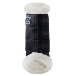 B Vertigo Drew Fleece Lined Brushing Boots -Equestrian Supply Store b vertigo drew fleece fur line black outside 19201 BLK horze 91578.1654288836