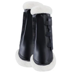 B Vertigo Drew Fleece Lined Brushing Boots -Equestrian Supply Store b vertigo drew fleece fur line black pair 19201 BLK horze 05302.1654288788