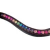 Black Oak Rainbow Sprinkles Curved Browband -Equestrian Supply Store black oak rainbow curve browband brown kl select 54062.1667007103