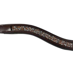 Black Oak Stormy Rose Curved Browband -Equestrian Supply Store black oak stormy rose curve brow band brown closeup 135102 kl select 28298.1668206272