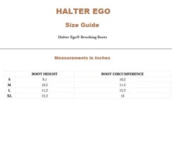 Halter Ego Brushing Boots -Equestrian Supply Store brushing boots size guide halter ego 10482.1682645949