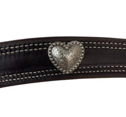 Buckaroo Leather Heart Concho Breast Collar -Equestrian Supply Store contour 1.5in bc heart concho buckaroo 77801.1674936274