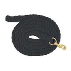 Heavy Cotton Lead Rope -Equestrian Supply Store cotton lead rope 10ft black 46317704 partrade 57739.1670431850