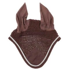 Kavalkade Crystal Fly Bonnet -Equestrian Supply Store crystal fly bonnet brown front 36103 BROWN kavalkade 48898.1621107591