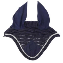 Kavalkade Crystal Fly Bonnet -Equestrian Supply Store crystal fly bonnet navy front 36103 NAVY kavalkade 75599.1621107259