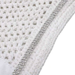 Kavalkade Crystal Fly Bonnet -Equestrian Supply Store crystal fly bonnet white detail 36103 WHITE kavalkade 72432.1621107296