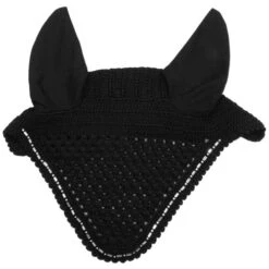 Intrepid Crystal Fly Veil -Equestrian Supply Store crystal fly veil border black front 137839 intrepid 44842.1625004189