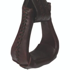 Tucker ErgoBalance Leather Laced Stirrups -Equestrian Supply Store ergo balance leather lace stirrup brown2 0265 2200 tucker 74525.1571775742
