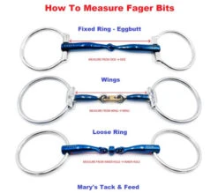 Fager Oscar Titanium Loose Ring -Equestrian Supply Store fager bit measure guide mtf 07734.1621201737