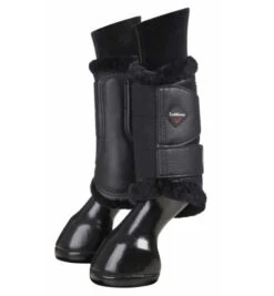 LeMieux Fleece Lined Brushing Boots 19 LeMieux Fleece Lined Brushing Boots -Equestrian Supply Store fleece lined brushing boots black pair 8953 lemieux 44596.1665191267