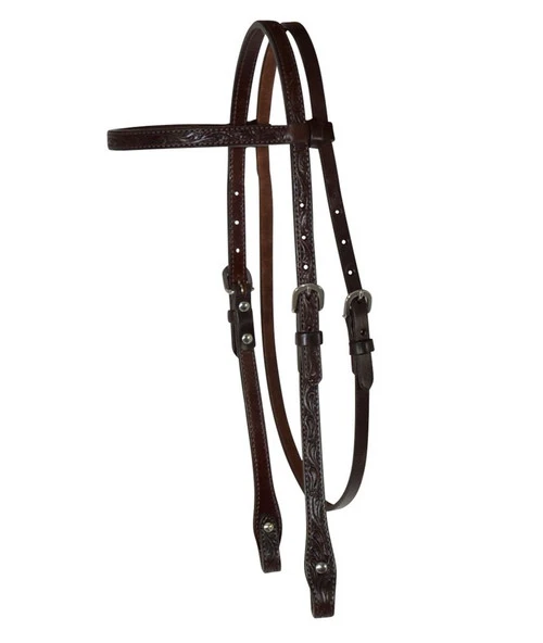 Circle Y Floral Brow Headstall 3 Circle Y Floral Brow Headstall