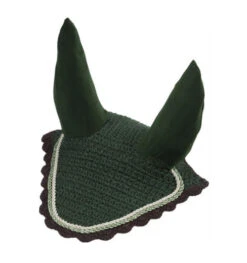 USG Fly Bonnets -Equestrian Supply Store fly veil dark green brown usg 09652.1589058243