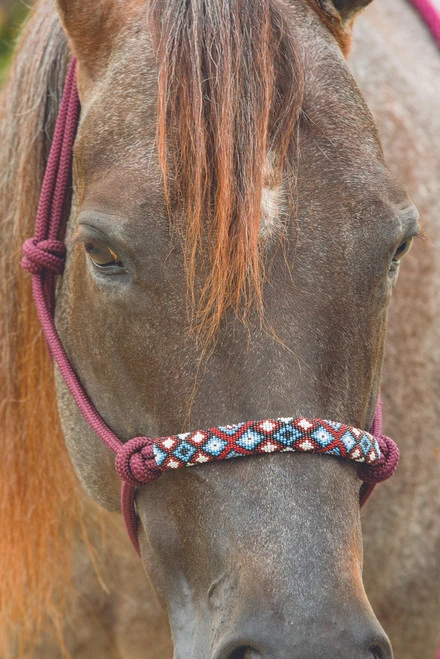 Professional's Choice Beaded Rope Halter & 10 Ft Lead 4 Professional's Choice Beaded Rope Halter & 10 Ft Lead - Image 2