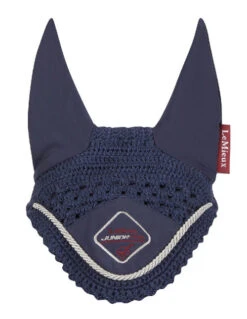 LeMieux Junior Pro Fly Bonnet 8 LeMieux Junior Pro Fly Bonnet -Equestrian Supply Store junior pro fly bonnet navy front 5833 lemieux 84169.1670603307