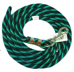 Nylon Lead Rope - Multi-Color -Equestrian Supply Store lead rope green black 02993.1597953960