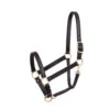 Perri's 1-Inch Leather Turnout Halter -Equestrian Supply Store leather turnout halter 1in havana perris 07874.1587672501
