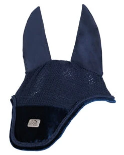 HKM Mellow Velvet Fly Bonnet -Equestrian Supply Store mellow velvet fly bonnet deep blue 13615 6900 0650 hkm 25673.1666914937