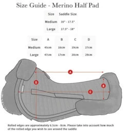 LeMieux Pro-Sorb Merino+ Half Pad 2-Pocket 11 LeMieux Pro-Sorb Merino+ Half Pad 2-Pocket -Equestrian Supply Store merino half pad measure guide 27056.1670986496