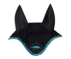 WeatherBeeta Prime Leopard Ear Bonnet -Equestrian Supply Store prime leopard ear bonnet turquoise front 1006960006 weatherbeeta 51821.1625005269