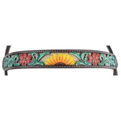 Circle Y Rising Sunflower Brow Headstall -Equestrian Supply Store rising sunflower brow hs brown multicolor front brow 1002 10 SC circle y 71705.1613178619