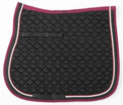 USG All Purpose/Close Contact Square Pad -Equestrian Supply Store saddle pad black burgundy silver usg 38017.1589057101