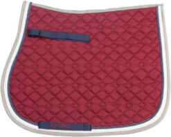 USG All Purpose/Close Contact Square Pad -Equestrian Supply Store saddle pad cc red navy beige usg 95460.1589057203