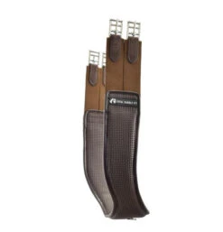 Synthetic Shoulder Relief Girth -Equestrian Supply Store shoulder relief girth synthetic brown side 37229.1689017506