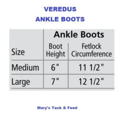 Veredus TR PRO Ankle Boots -Equestrian Supply Store size chart ankle boots veredus 31558.1603573292