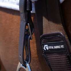 SLIM Stability Stirrup Leathers -Equestrian Supply Store stability slim leathers brown attached total saddle fit 73869.1581547800