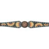 Circle Y Sunflower Buckstitch Breast Collar -Equestrian Supply Store sunflower buckstitch bc walnut detail X4328 3001 circle y 75813.1665531183