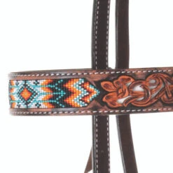 Circle Y Sunset Beaded Filigree Brow Headstall 6 Circle Y Sunset Beaded Filigree Brow Headstall -Equestrian Supply Store sunset beaded brow headstall vintage browband X0216 500V circle y 52839.1569448824