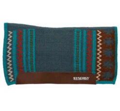 Weaver Leather Synergy Clover Flex Contour Performance Fleece Pad -Equestrian Supply Store synergy flex clover fleece indigo blue tan 36002 355 weaver 77267.1679504801
