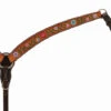 Turquoise Cross Floral Vine Contoured Breast Collar -Equestrian Supply Store tc floral vine bc light strap 45106 01 30 weaver 37114.1679167849