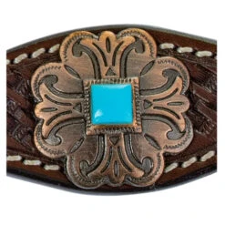 Circle Y Turquoise Round Up Wither Strap -Equestrian Supply Store turquoise round up concho 1025 circle y 73802.1686171206