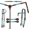 Circle Y Turquoise Round Up Wither Strap -Equestrian Supply Store turquoise round up tack set collection 1025 circle y 34048.1686171212