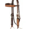 Cashel Two-Tone Floral Brow Headstall
