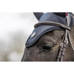 LeMieux Ultra Mesh Fly Hood -Equestrian Supply Store ultra mesh fly bonnet black lifestyle 4828 lemieux 54648.1646167572