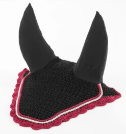 USG Fly Bonnets -Equestrian Supply Store usg fly bonnet veil black burgundy 98826 65678.1589058247