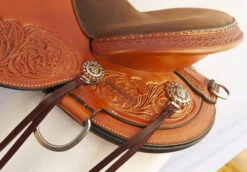 Circle Y Walnut Grove A Fork Flex2 Trail Saddle 1157 -Equestrian Supply Store walnut grove cantle skirt tooling 1157 circle y 24976.1572396772